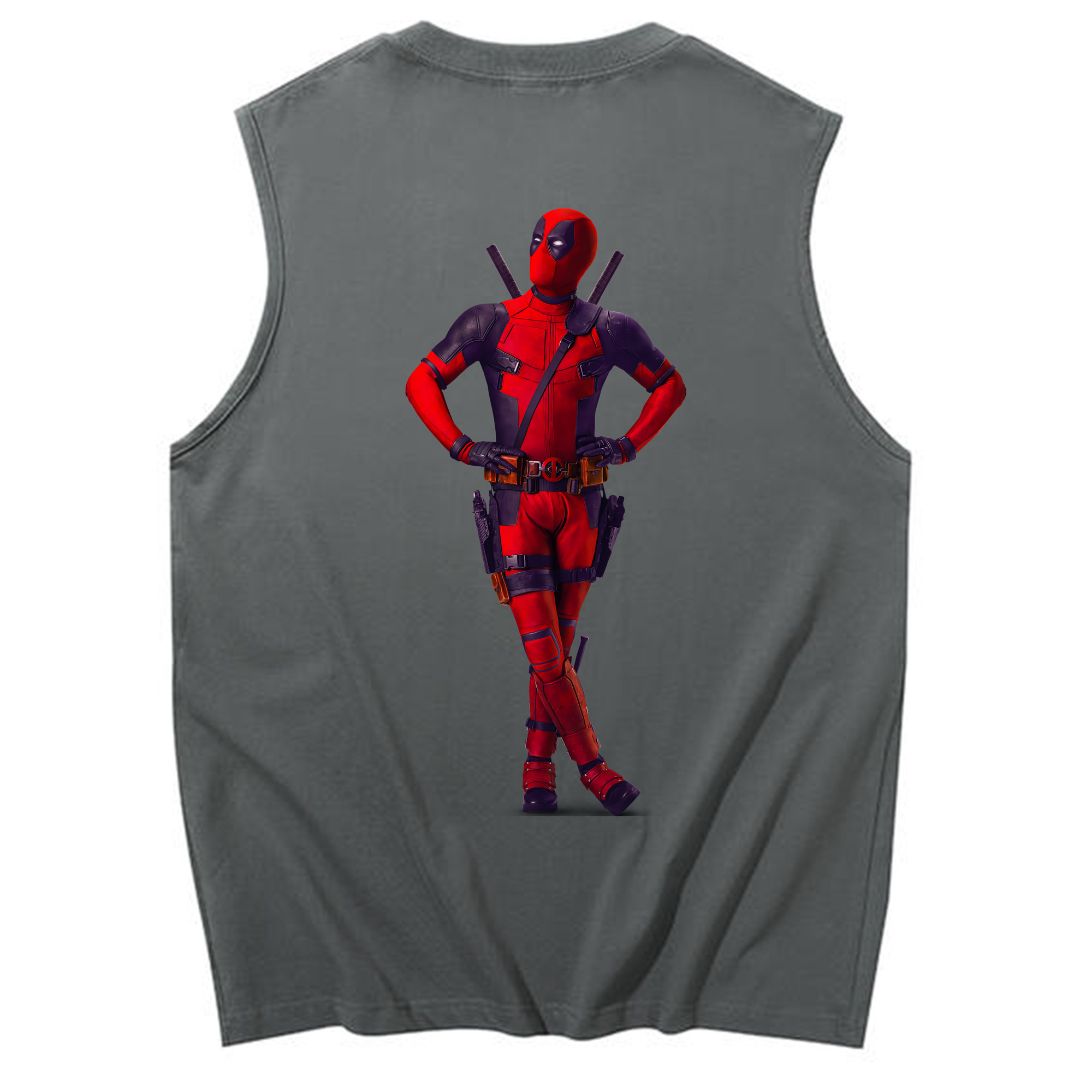 （画像用） Deadpool デッドプール コットン100％タンクトップ（背面プリント）